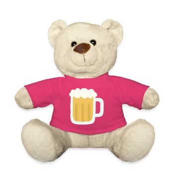 Schaumiger Bierkrug Illustration - Teddy - Pink - Vorne