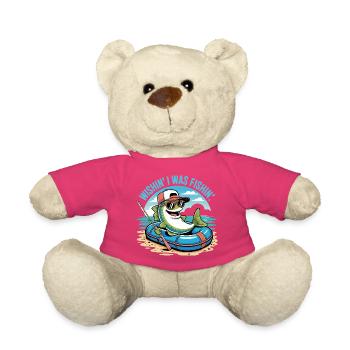 Poisson-grenouille sur carton avec chapeau et lunettes de soleil - Nounours - rose - Devant