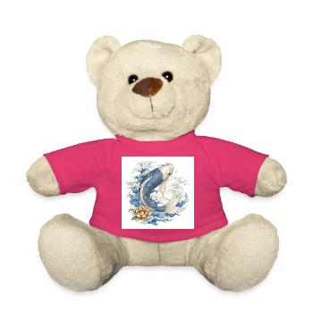 Koi Fisch & Lotus – Romantisches Japan Design - Teddy - Pink - Vorne
