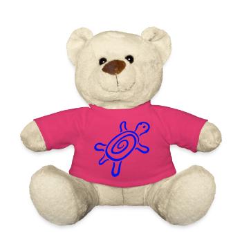 turtle spiral turtle shell pattern cute - Teddy Bear - pink - Front