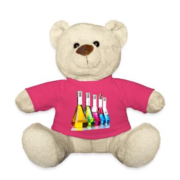 Illustration colorée d’évaluation de laboratoire - Nounours - rose - Devant