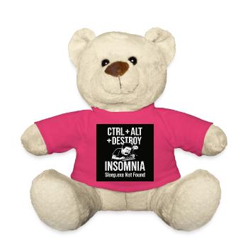 Insomnia Meme T-shirt graphique - Nounours - rose - Devant