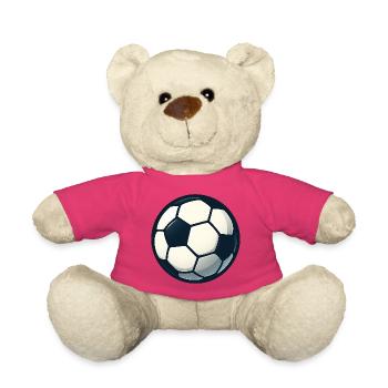 Kugelball Muster Fußball - Teddy - Pink - Vorne