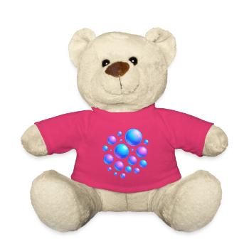 Irisierende Blasen Neonfarben - Teddy - Pink - Vorne
