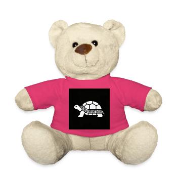 Tortue géométrique avec motif - Nounours - rose - Devant