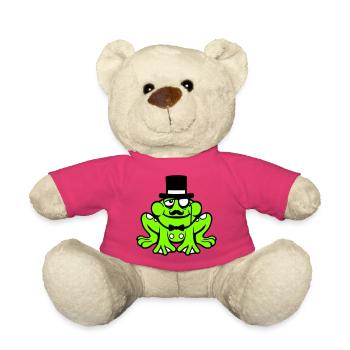 M. Grenouille Sir M. Rich Monocle Lunettes Chapeau haut de forme - Nounours - rose - Devant