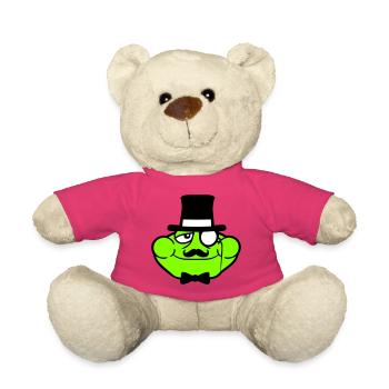 M. Grenouille Sir M. Rich Monocle Lunettes Chapeau haut de forme - Nounours - rose - Devant