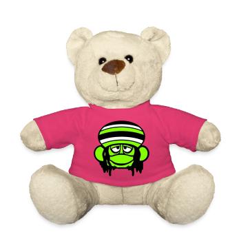 Frog Reggae Music Rasta Hair Hat Jamaica Fun - Teddy Bear - pink - Front