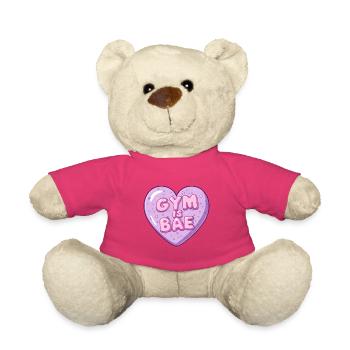 Gym Is Bae Bubble Herz Pastell Cartoon - Teddy - Pink - Vorne