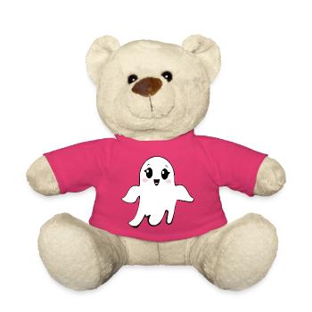 Halloween_T shirt_Gespenst_spooky_cute_1_bunt - Teddy Bear - pink - Front