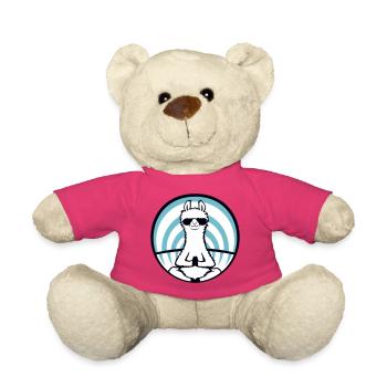 Lama Cool Zen Meditation Sunglasses Relaxed - Teddy Bear - pink - Front