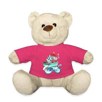 Cozy Makrelle smoking pipe in the boat - Teddy Bear - pink - Front