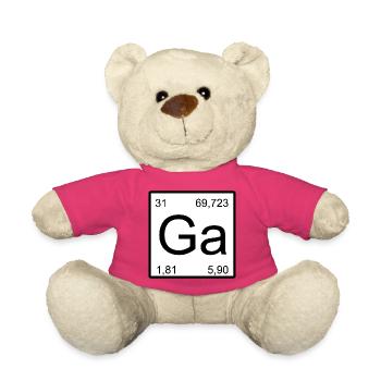 Tableau périodique des symboles du gallium - Nounours - rose - Devant