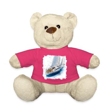 Sketches Sailboat Blueprint - Teddy Bear - pink - Front