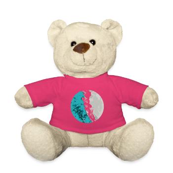 Split Earth Teal Mond - Teddy - Pink - Vorne