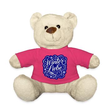 Amour d’hiver Coeur hivernal - Nounours - rose - Devant