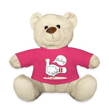 BOWLING FUNNY GOOSE - Teddy Bear - pink - Front