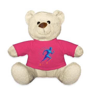 Neonfarbener geometrischer Lauf - Teddy - Pink - Vorne