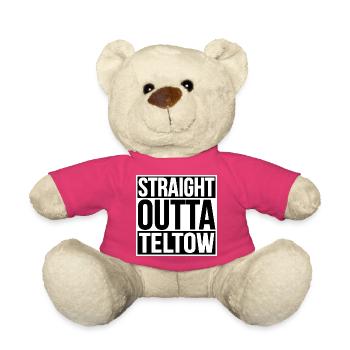 Straight Outta Teltow - Teddy Bear - pink - Front