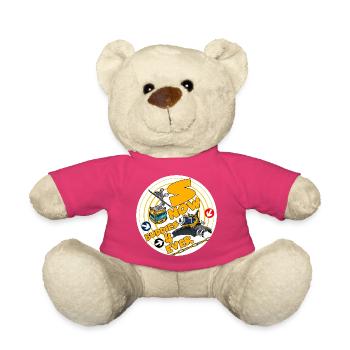 1423-SNOW_BUDDIES_4_EVER_geel-lettres - Nounours - rose - Devant