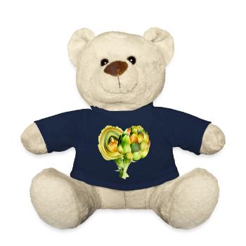 Zarte Artischockenillustration in warmen Grüntönen - Teddy - French Navy - Vorne