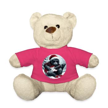 Gorilla Guitare de Noël - Nounours - rose - Devant