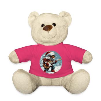 Guitare de Noël Eagle - Nounours - rose - Devant