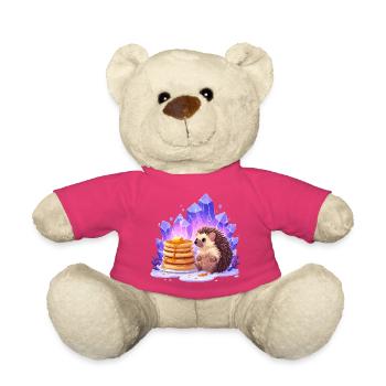 Hérisson avec des pancakes et des cristaux - Nounours - rose - Devant