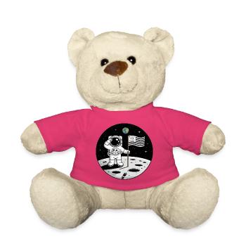 Astronaute Breton Fierté BZH Humour Spatial Gwenn - Nounours - rose - Devant