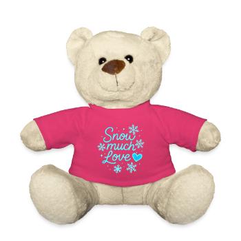 Schnee Viel Liebe Neon Schriftzug - Teddy - Pink - Vorne