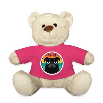 Art FCKNZS Hund Flagge Politik Geschenk  - Teddy - Pink - Vorne