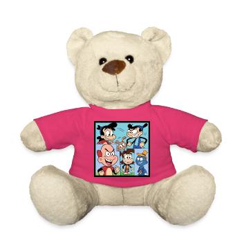 Retro Multicolor Comics Collage - Teddy - Pink - Vorne
