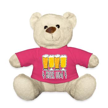 Kein Bier vor 4 und vier Bier ab 4! - Teddy - Pink - Vorne