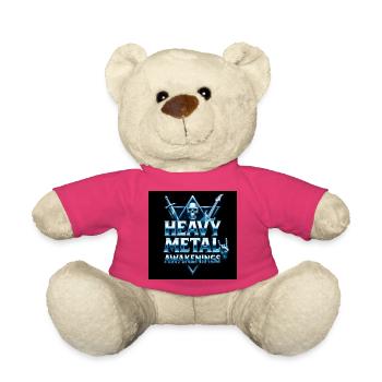 Heavy Metal Awakenings Guitare en forme de crâne - Nounours - rose - Devant
