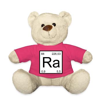 Tableau périodique des symboles du radium - Nounours - rose - Devant