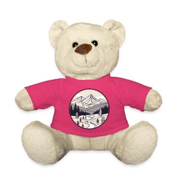 Cercle Montagnes et Pins - Nounours - rose - Devant