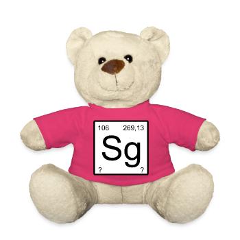Seaborgium Chemistry Sg Symbol Style - Nounours - rose - Devant