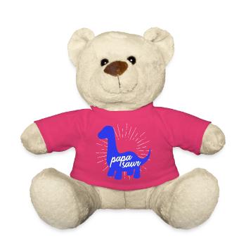 Papasaur T-Rex Dinosaure Paternité Daddysaure - Nounours - rose - Devant