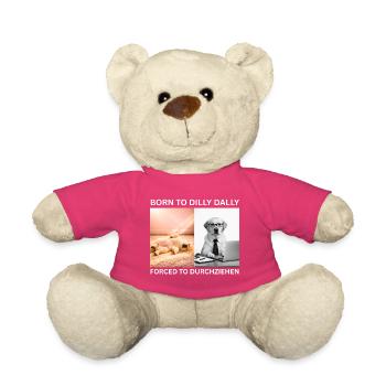 Labrador Meme - Né pour traîner / Forcé de faire du Go - Nounours - rose - Devant