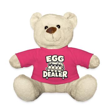 Egg Dealer - Chicken Keeper - Teddy Bear - pink - Front