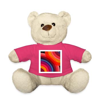 Arc-en-ciel abstrait - Nounours - rose - Devant