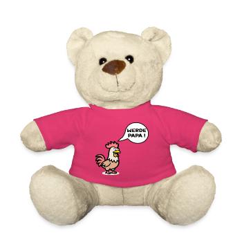 Papa Fermier - Éleveur de poulets - Nounours - rose - Devant