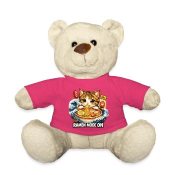 Ramen Nouilles, Amoureux des Chats, Kats Kawaii Rétro - Nounours - rose - Devant