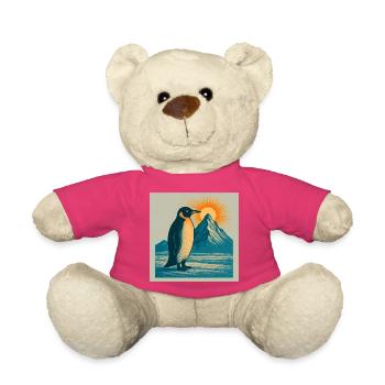 Pinguin im Sonnenaufgang am Bergmeer - Teddy - Pink - Vorne