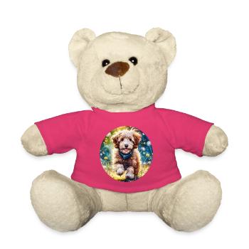 Aussiedoodle au soleil - Nounours - rose - Devant