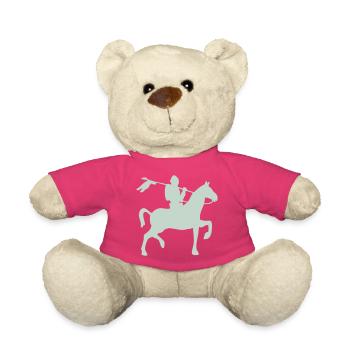 Ritter Krieger auf ein Pferd - Teddy - Pink - Vorne