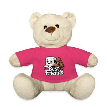 Meilleurs amis : papier toilette et caca - Nounours - rose - Devant