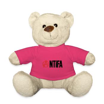 Anarchie Antifa – Antifaschistische Tee - Teddy - Pink - Vorne