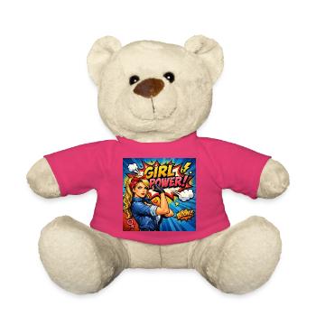 Mädchenkraft Comicheldin - Teddy - Pink - Vorne