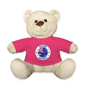 Geelong Australien Emblem Rundlapp - Teddy - Pink - Vorne